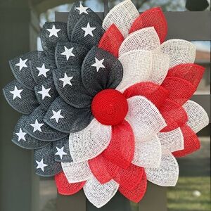 Patriotic American Flag Wreath 🇺🇸